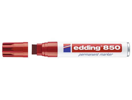 Marcador edding permanente 850 vermelho ponta biselada 5-15 mm recarregavel , Edding , 153697 , 4004764054312